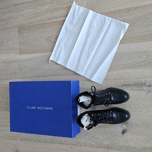 Stuart Weitzman Kingsley Leather Boots - Picture 1 of 7